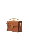 Charles Keith Ladies Casual Metal Buckle Handbag Shoulder Bag Cognac